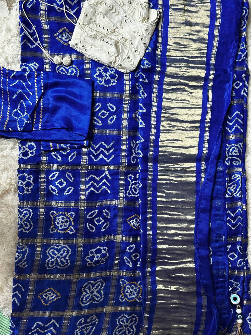 Royal Blue Gharchola ( Gajji Silk)