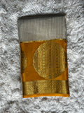 Beige and Yellow - Mysore Crepe Saree