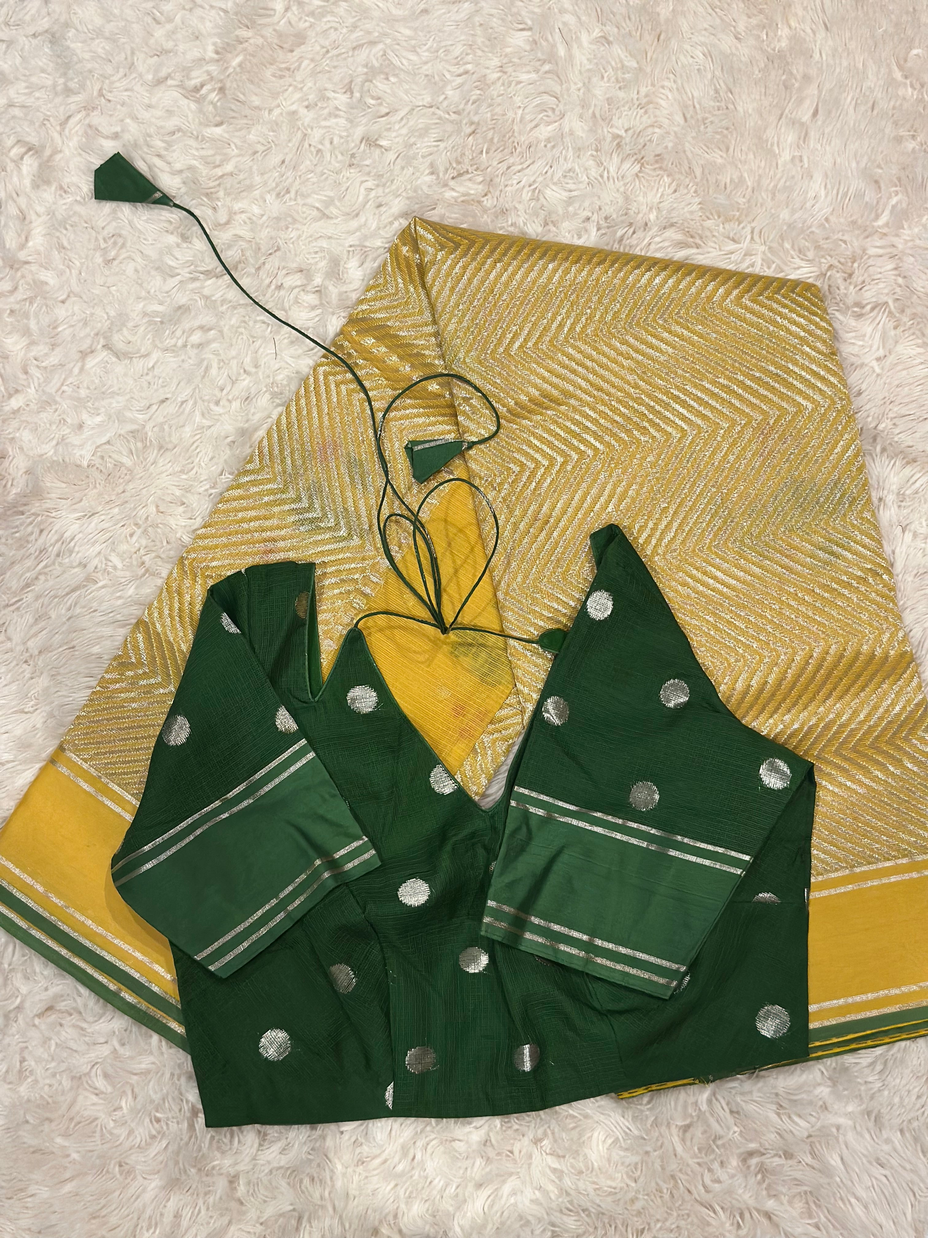 Yellow & Green - Zari Kota