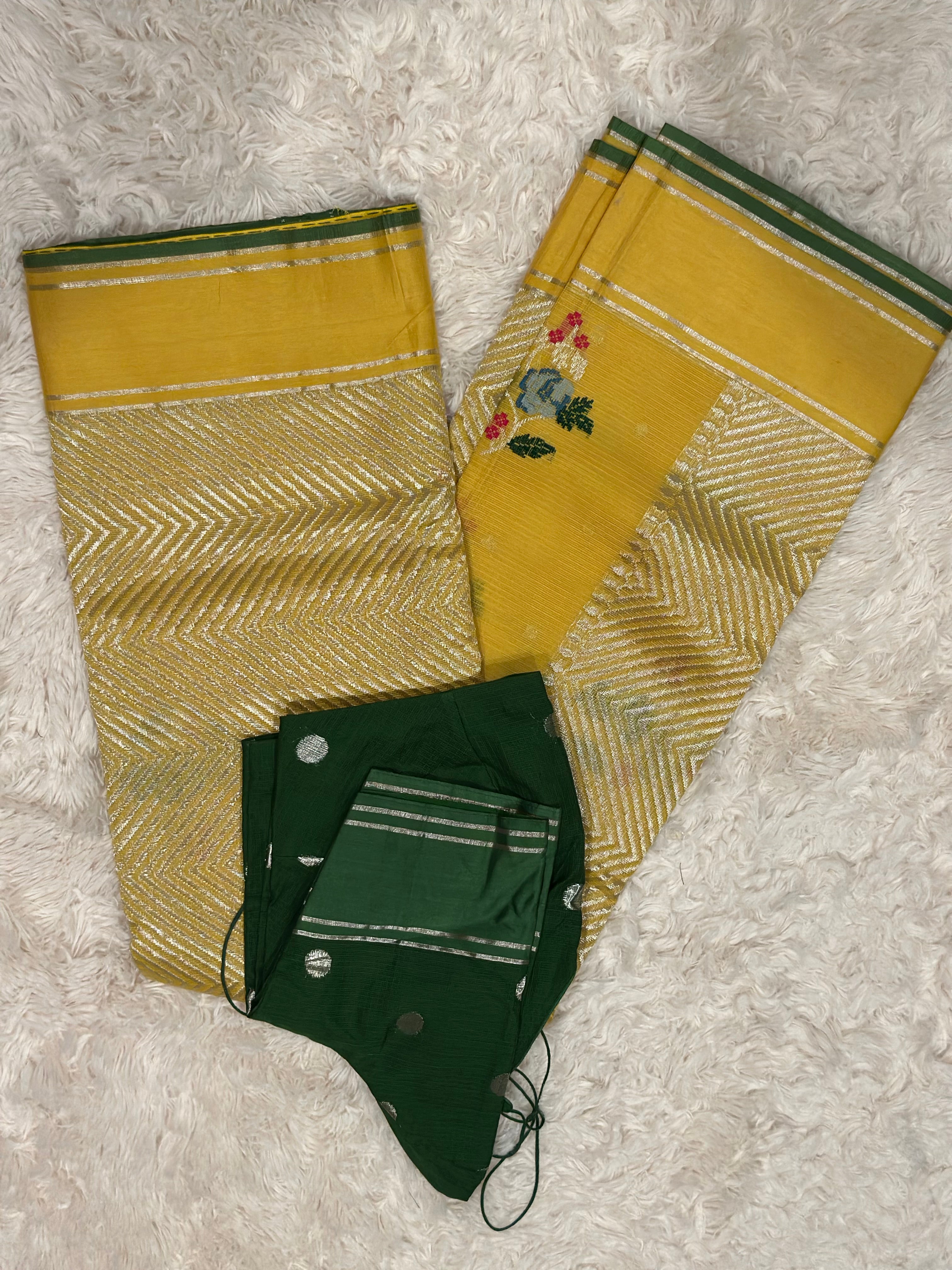 Yellow & Green - Zari Kota