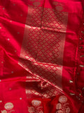 Red - Banarasi Katan Silk Saree