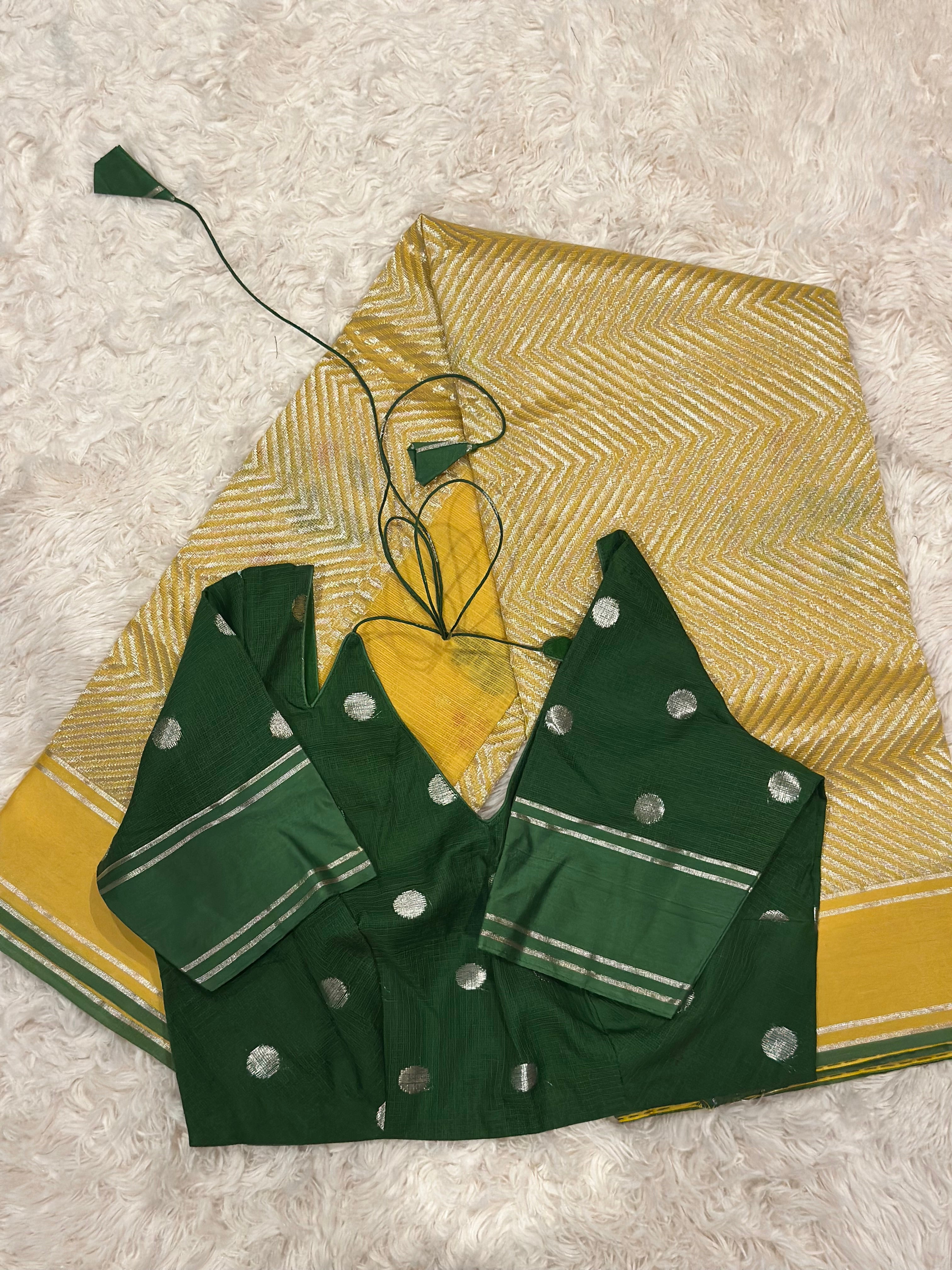 Yellow & Green - Zari Kota