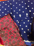 Blue & Red - Bandhani Ajrak