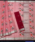 Peach - Zari Kota Saree