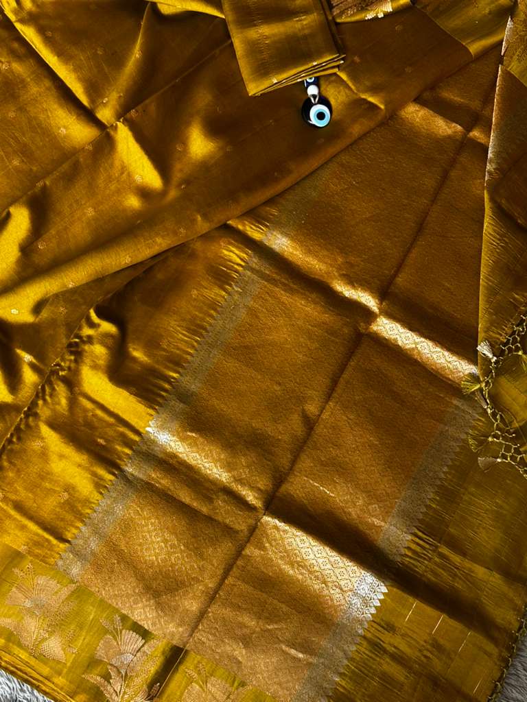 Mehendi Green - Banarasi Katan Silk Saree