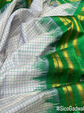 Grey and Green - SiCo Gadwal Saree