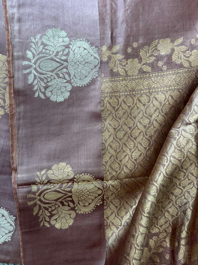 Mauve - Banarasi Katan Silk Saree