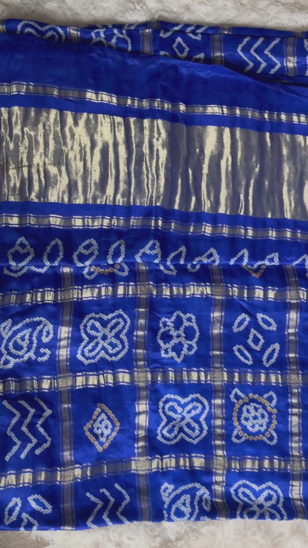 Royal Blue Gharchola ( Gajji Silk)